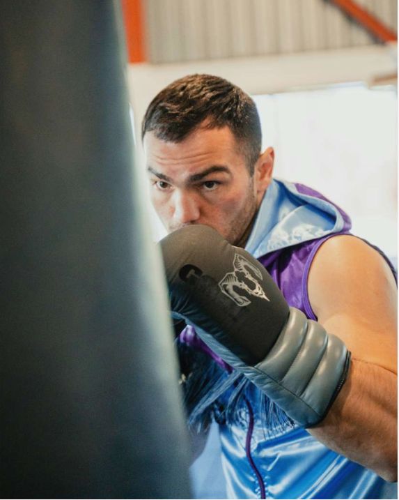 Legal documents and boxing gear