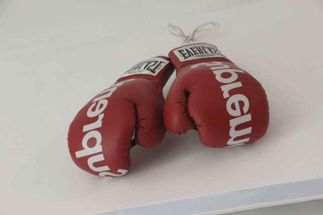 Punching bag in gym