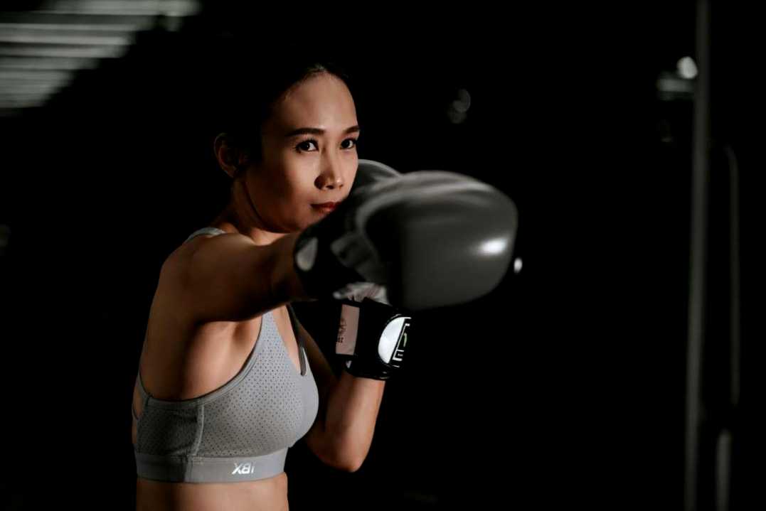 Heavy bag in gym