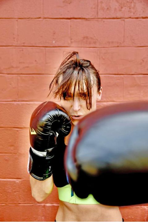Heavy bag closeup